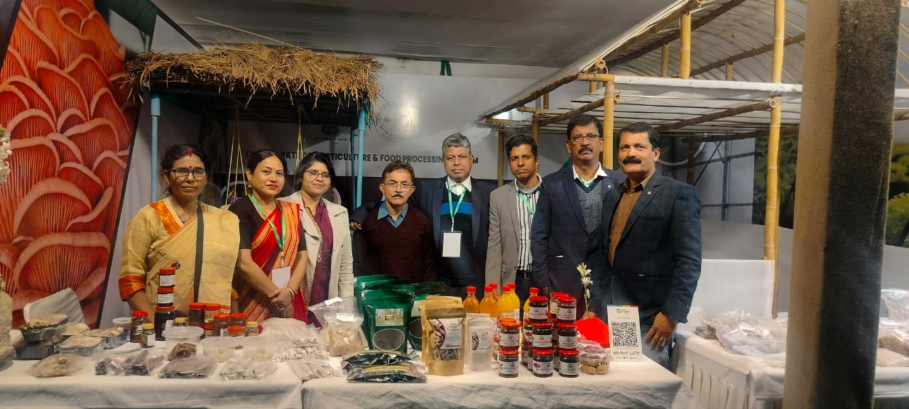 Arihan Enterprise team at a mushroom products exhibition